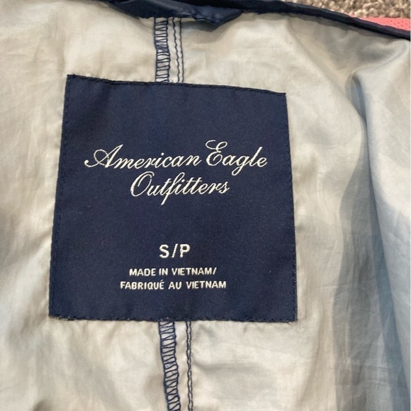 American Eagle Outfitters Blue Camo Wind Jacket - Picture 8 of 8